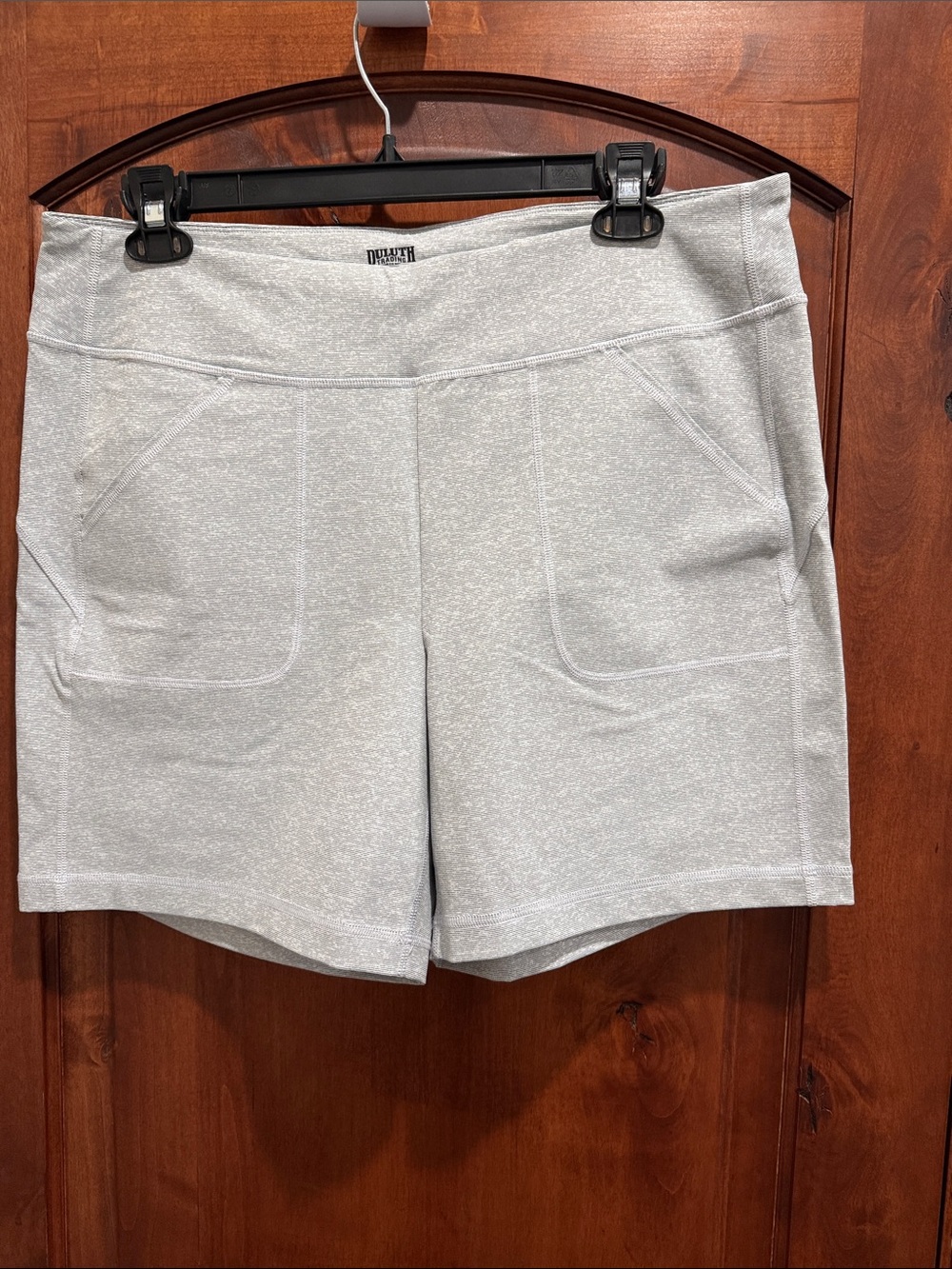 Duluth Trading Co Heathered Light Gray Athletic Shorts